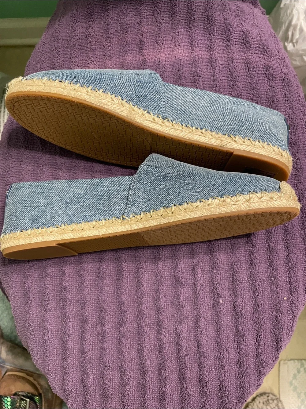 BRAND NEW!!!! Michael Kors Light Blue Denim Espadrille Flats